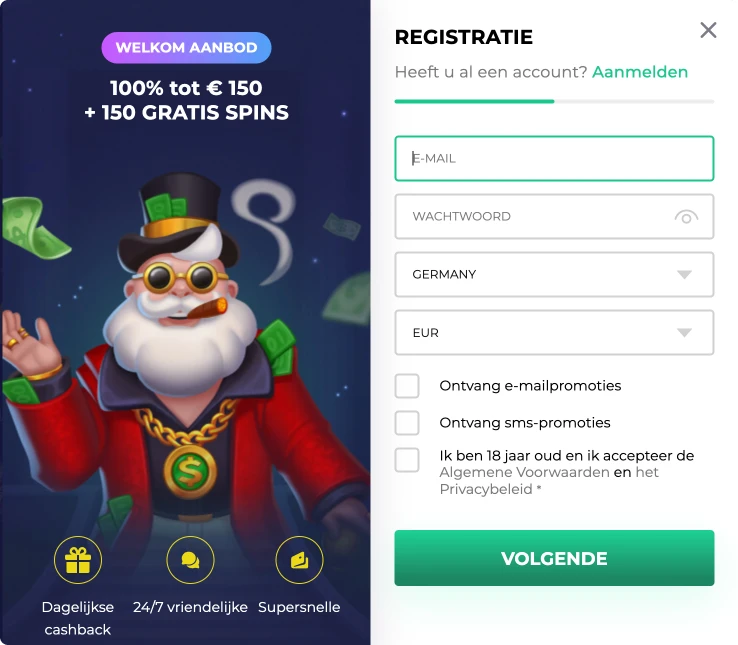 PinoCasino Registratie