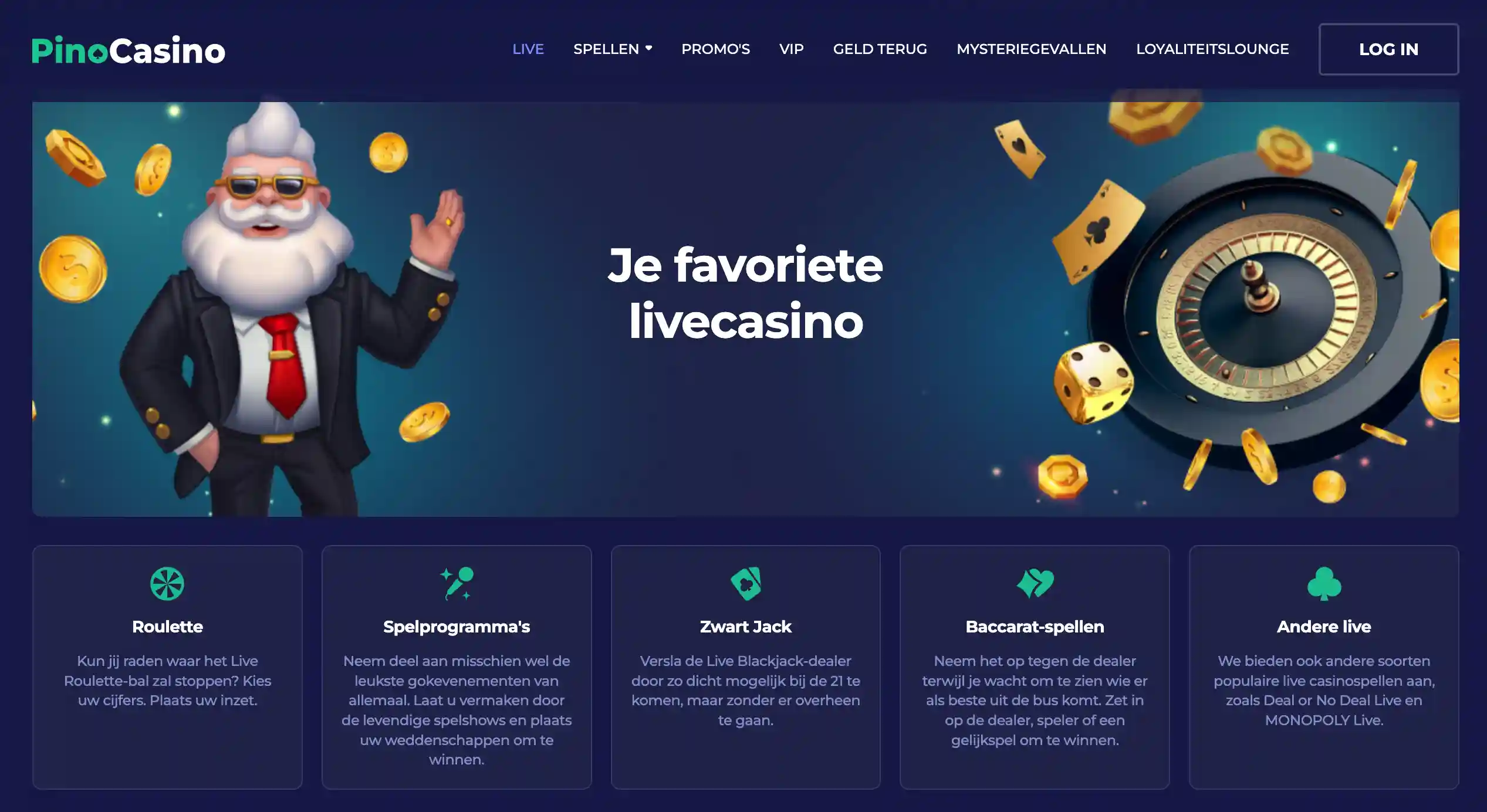 PinoCasino Live Spellen